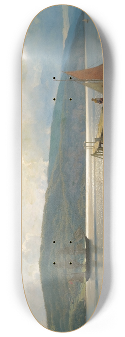 Hans Gude - The Jetty At Feste Near Moss 8.25 inch art skate deck