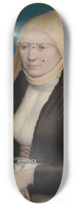 Hans Holbein The Younger - Portrait of a Woman from Southern Germany 8.25 inch art skate deck