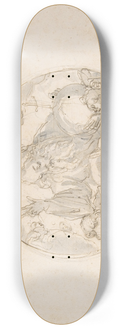 Hans Krumpper - God the Father with the Globe 8.25 inch art skate deck