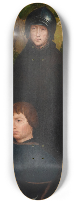 Hans Memling - Young Man at Prayer with St. William of Maleval 8.25 inch art skate deck