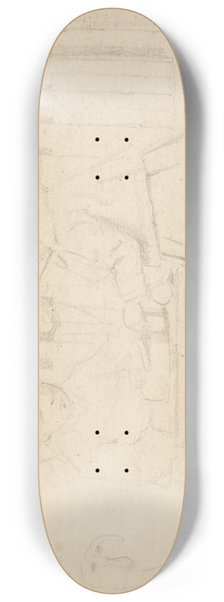 Hans Smidth - To sm piger med mamelukker ved et bord i det fri 8.25 inch art skate deck