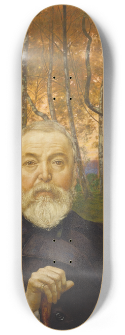 Hans Thoma - Self-Portrait in front of a Birch Forest 8.25 inch art skate deck