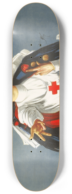 Harrison Fisher - Join the Red Cross  all you need is a heart and a dollar 8.25 inch art skate deck