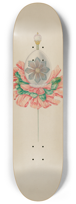Harry Mann Waddell - Cascarone (eggshell) Stick Pin 8.25 inch art skate deck