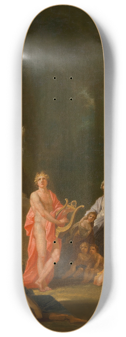Heinrich Friedrich Fger - Apollo spielt auf der Lyra im Kreis der Hirten (Entwurf fr den Vorhang des Alten Burgtheaters) 8.25 inch art skate deck