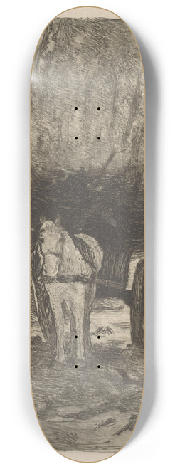 Heinrich M. Krabb - Sprokkelende man in een bos 8.25 inch art skate deck