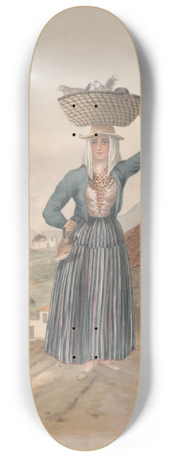 Alfred Diston - Woman of Victoria, Tenerife 8.25 inch art skate deck