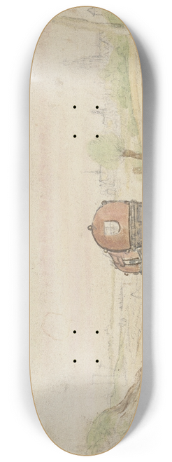 Hendrick Avercamp - Landstrae mit einer roten Kutsche 8.25 inch art skate deck