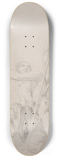 Hendrik Krock - Stende soldat og knlende, pegende yngling 8.25 inch art skate deck