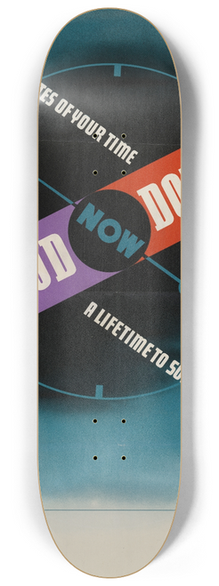 Abram Games - Blood Donors  30 Minutes of Your Time Now a Lifetime to Somebody Else 8.25 inch art skate deck