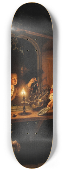Henri de Braekeleer - A Night Market 8.25 inch art skate deck
