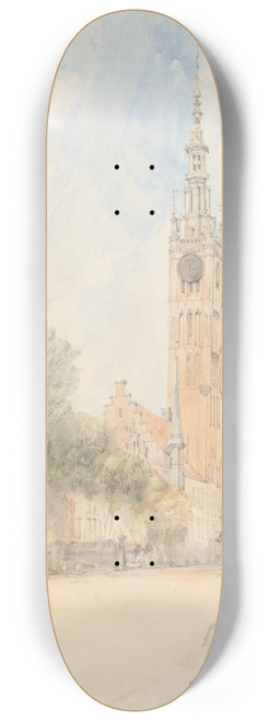 Alfred Gomersal Vickers - The Town Hall, Danzig 8.25 inch art skate deck