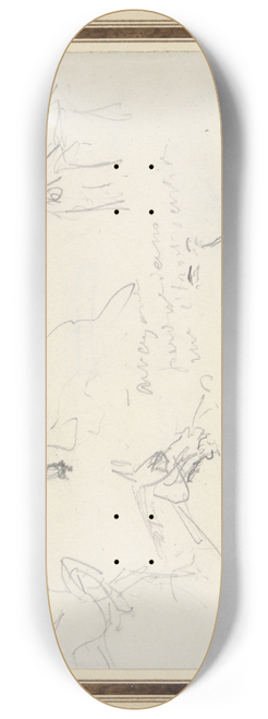 Henri de Toulouse-Lautrec - SketchbookPage 8.25 inch art skate deck