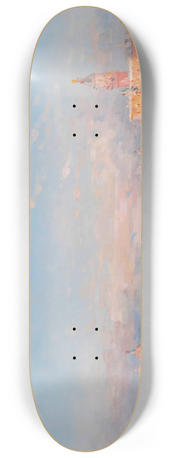 Henri Duvieux - A trading vessel on the Venetian lagoon 8.25 inch art skate deck