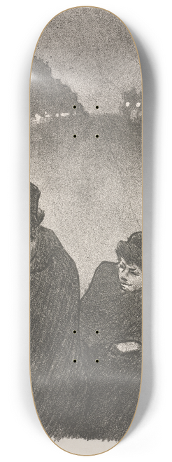 Henri-Gabriel Ibels - Ah, its true, my poor old man, you would be the first to whom I would have made to miss his bus. But Ill Miss My Bus My Customers Have Never Missed Their Bus 8.25 inch art skate deck