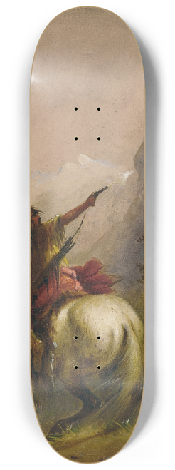 Alfred Jacob Miller - Shooting a Cougar 8.25 inch art skate deck