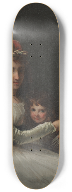 Henri-Pierre Danloux - Portrait of a Mother and Daughter 8.25 inch art skate deck