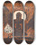 Triptych art skateboard deck of Paul Gauguin Te Atua The Gods by Paul Gauguin (1848-1903)