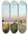 Triptych art skateboard deck of Berndt Lindholm Autumn Landscape From Hisingen Gteborg by Berndt Lindholm (1841-1914)