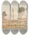 Triptych art skateboard deck of Edward Lear Sheikh Abadeh 320 Pm 6 January 1867 by Edward Lear (1812-1888)