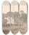 Triptych art skateboard deck of John Baverstock Knight Studland Dock Yard by John Baverstock Knight (1785-1859)