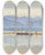 Triptych art skateboard deck of Edward Lear A View Of The Harbour At Cannes by Edward Lear (1812-1888)