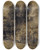 Triptych art skateboard deck of Thodore Rousseau Paysage De Ville Avec Remparts_2 by Theodore Rousseau (1812-1867)