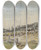 Triptych art skateboard deck of Johan Barthold Jongkind Countryside Near Brezins Between Grenoble And Vienne by Johan Barthold Jongkind (1819-1891)