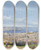 Triptych art skateboard deck of Girolamo Gianni Panoramic View Of Constantinople View From Beyazit by Girolamo Gianni (1837-1895)