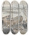 Triptych art skateboard deck of John Samuel Hayward Penzance Pier From The Dolphin Inn Window October 15 1807 by John Samuel Hayward (1778-1822)