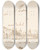 Triptych art skateboard deck of Jan Peeters The Elder View Of Mcon Seen From The East by Jan Peeters the elder (1624-1677)