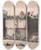 Triptych art skateboard deck of William Strang Ramparts Of Ypres From The Flemish Set by William Strang (1859-1921)