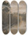 Triptych art skateboard deck of August Jerndorff De Hje Rr Med De Svaje Blde Duske Og De Siv Og De Krogede Ellestammer Og Buskene Langs Aaen by August Jerndorff (1846-1906)