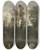 Triptych art skateboard deck of Karl Heffner Autumn Landscape Near Pavia by Karl Heffner (1849-1927)