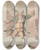 Triptych art skateboard deck of Thomas Rowlandson Stage Struck Or Digging In All The Worlds A Stage by Thomas Rowlandson (1756-1827)