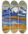 Triptych art skateboard deck of Helmer Osslund On The Way To Sjfallet by Helmer Osslund (1866-1938)