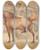 Triptych art skateboard deck of Charles Cooper Henderson Interior Of A Posthouse Stable With Horses Feeding by Charles Cooper Henderson (1803-1877)