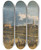 Triptych art skateboard deck of Canaletto Pr Della Valle In Padua by Canaletto (1697-1768)