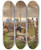 Triptych art skateboard deck of Eyre Crowe A Sheep Shearing Match by Eyre Crowe (1824-1910)