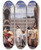 Triptych art skateboard deck of Frederic Leighton Cimabues Madonna Carried In Procession by Frederic Leighton (1830-1896)