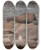 Triptych art skateboard deck of Amaldus Nielsen Stenstudie Hvaler_1 by Amaldus Nielsen (1838-1932)
