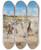 Triptych art skateboard deck of Salvador Snchez Barbudo The Game Of Gunpowder by Salvador Sanchez Barbudo (1857-1917)