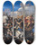 Triptych art skateboard deck of Pietro Da Cortona Battle Of Alexander Versus Darius by Pietro da Cortona (1596-1669)