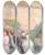 Triptych art skateboard deck of Victor Marec Un Toast by Victor Marec (1862-1920)