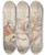 Triptych art skateboard deck of Thomas Rowlandson The Awkward Footman by Thomas Rowlandson (1756-1827)