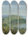 Triptych art skateboard deck of William Trost Richards Lago Avernus by William Trost Richards (1833-1905)