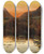 Triptych art skateboard deck of Ygnacio Alcrreca Y Comonfort Atardecercon Pirmides by Ygnacio Alcerreca Y Comonfort (1869-1939)