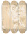 Triptych art skateboard deck of Jean De Paleologue Children Playing In Clown Costume With Animals by Jean de Paleologue (1855-1942)