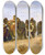 Triptych art skateboard deck of Ilya Efimovich Repin Barge Haulers On The Volga by Ilya Efimovich Repin (1844-1930)