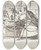 Triptych art skateboard deck of Sir George Hayter The Laying Out Of Christ by Sir George Hayter (1792-1871)